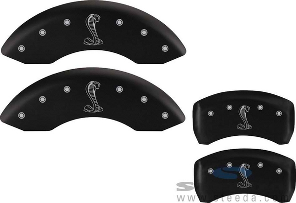 Caliper Covers - Matte Black w/ Shelby Snake Logo - Front & Rear